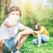 Boy with dandelion.
