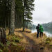 couple looking out towards a lake